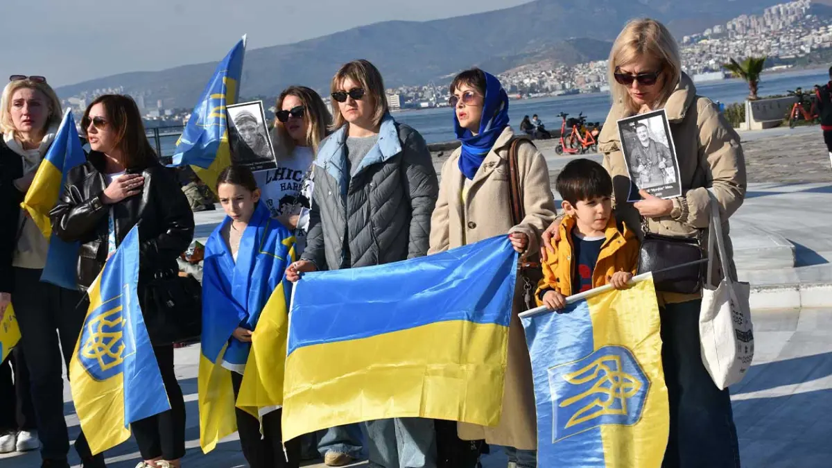 İzmir'de yaşayan Ukraynalılardan barış çağrısı