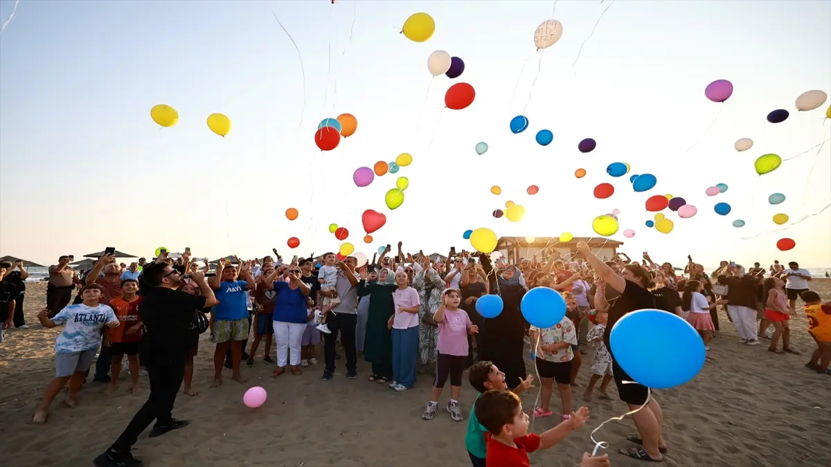 Göktuğ'un kampanyası tamamlandı, balonlar gökyüzüne bırakıldı